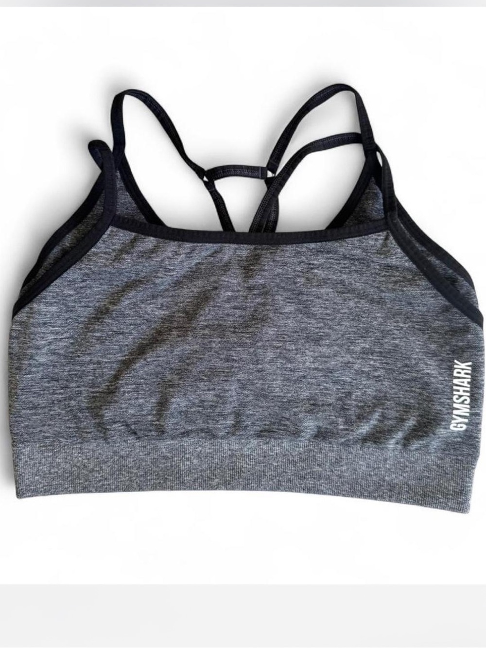 Gymshark Gray Strappy Racerback Sports Bra